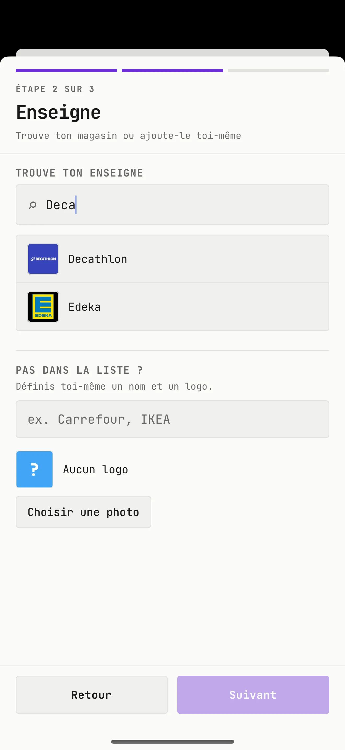 Ajoutez une carte en quelques secondes